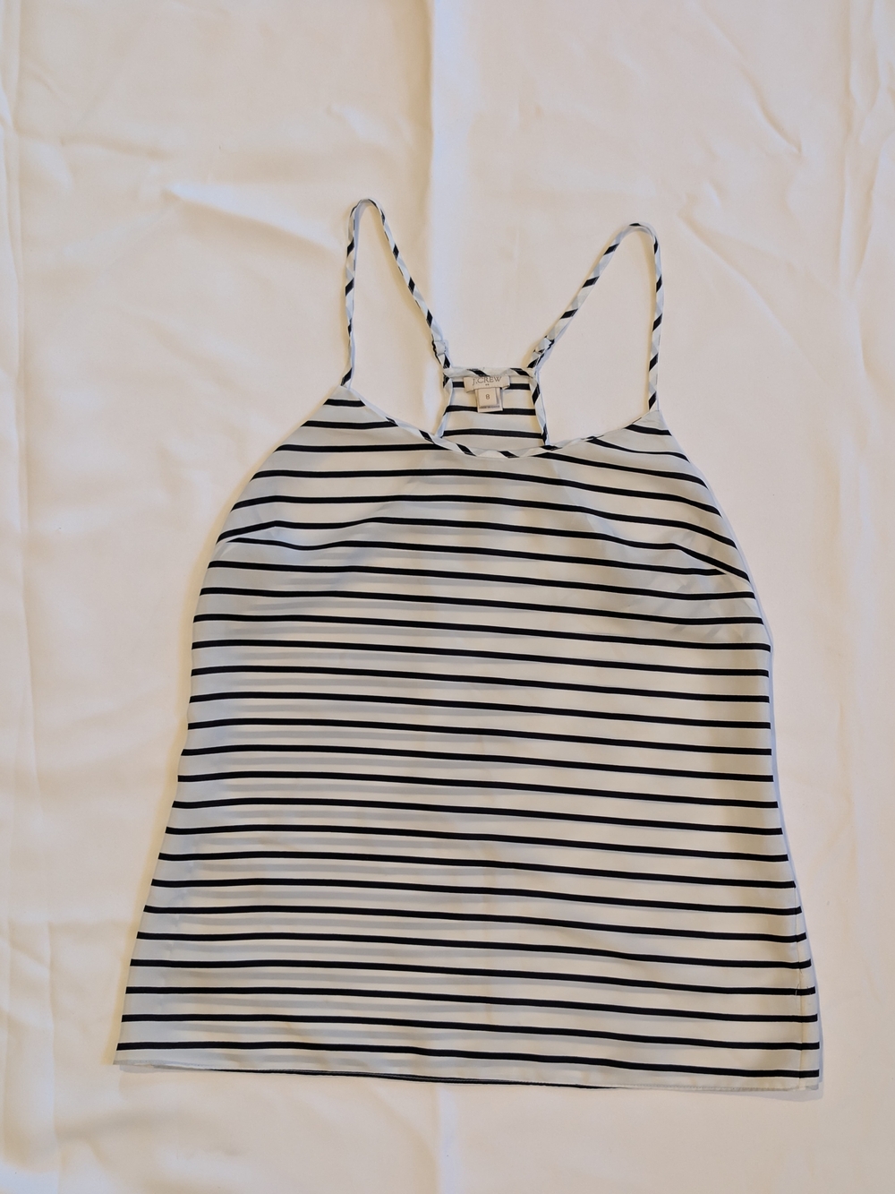 Striped Black & White Racerback Tank Top J Crew Camisole